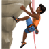 🧗🏾‍♂️ man climbing: medium-dark skin tone display on Apple